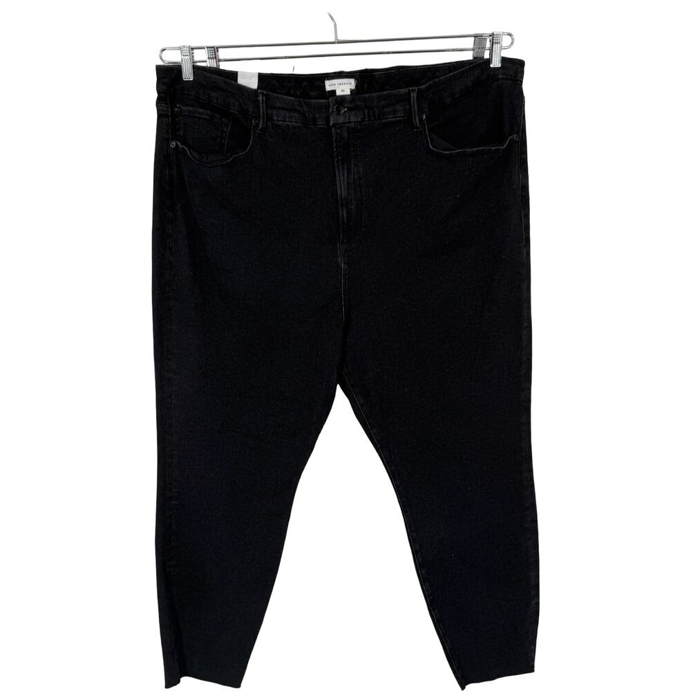 Good American GLRH419CET Good Legs High-Rise Black Skinny Jeans size 30